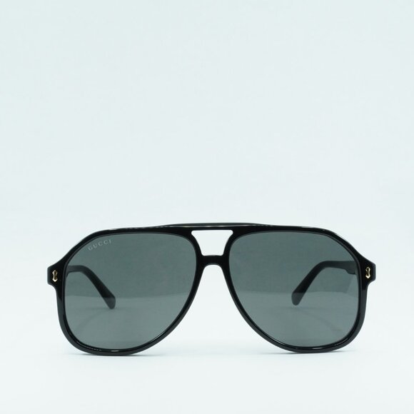 Gucci GG1042S 001 Sunglasses Black Aviator Frame, Grey Lenses main image 10